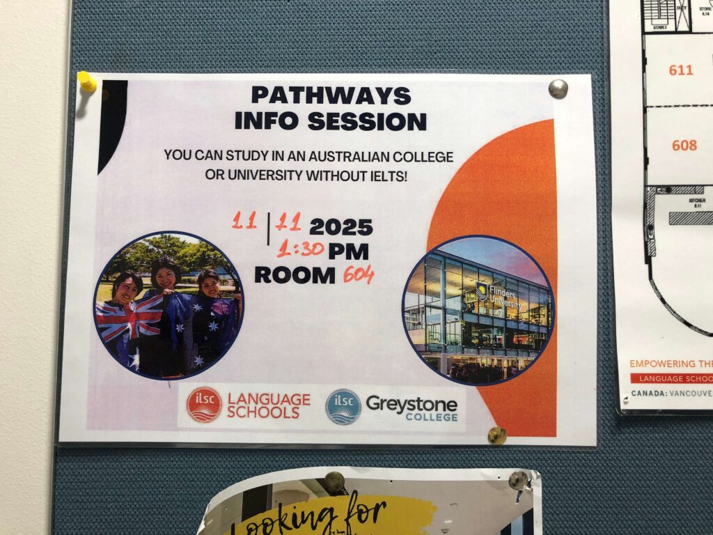 ILSC Sydneyのパスウェイ説明会ポスター