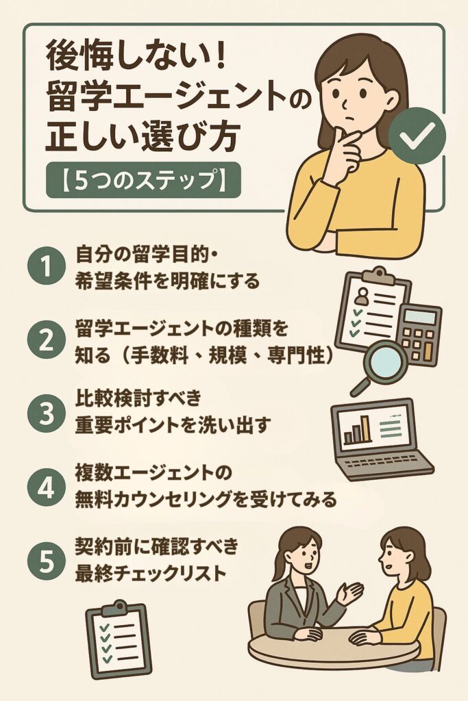 後悔しない!留学エージェントの正しい選び方【5つのステップ】